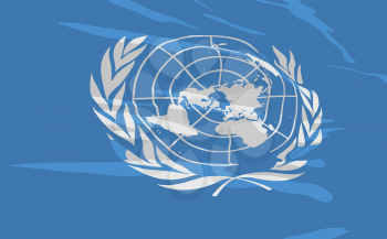 Royalty Free Clipart Image of the United Nations Flag