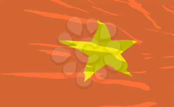Royalty Free Clipart Image of the Flag of Vietnam