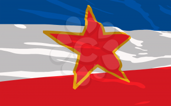 Royalty Free Clipart Image of the Flag of Yugoslavia