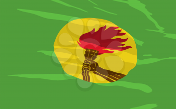 Royalty Free Clipart Image of the Flag of Zaire