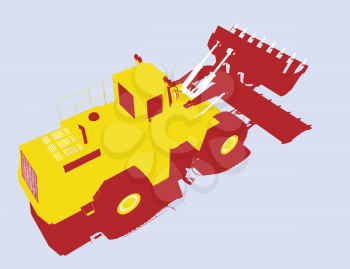Royalty Free Clipart Image of a Construction Vehicle