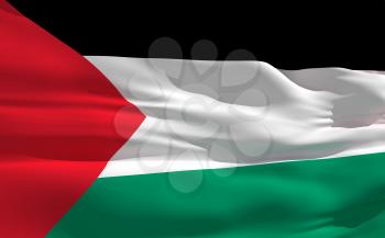 Royalty Free Clipart Image of the Flag of Palestine