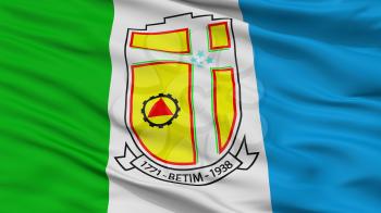 Betim City Flag, Country Brasil, Closeup View, 3D Rendering