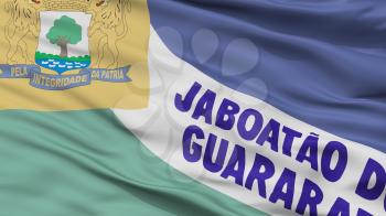 Jaboatao Dos Guararapes City Flag, Country Brasil, Pernambuco State, Closeup View, 3D Rendering