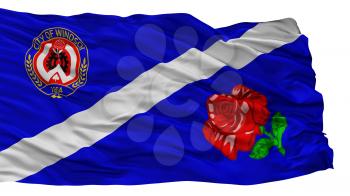 Ca On Windsor City Flag, Country Canada, Isolated On White Background, 3D Rendering