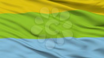 Turbo City Flag, Country Colombia, Antioquia Department, Closeup View, 3D Rendering