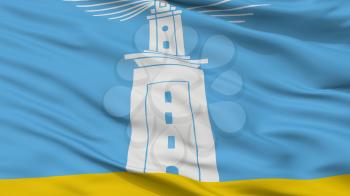 Alexandria City Flag, Country Egypt, Closeup View, 3D Rendering