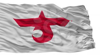 Chitose City Flag, Country Japan, Hokkaido Prefecture, Isolated On White Background, 3D Rendering