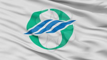 Nagahama City Flag, Country Japan, Shiga Prefecture, Closeup View, 3D Rendering