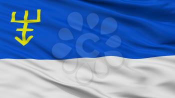 Edine City Flag, Country Moldova, Closeup View, 3D Rendering