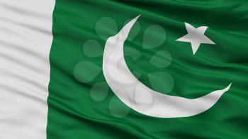 Pakistan City Flag, Country Pakistan, Closeup View, 3D Rendering