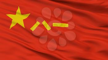 Peoples Liberation Army Peoples Republic Of China Flag, Closeup View, 3D Rendering