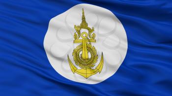 Royal Thai Navy Flag, Closeup View, 3D Rendering