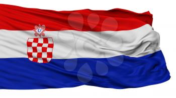 Independent State Of Croatia War Flag, Isolated On White Background, 3D Rendering