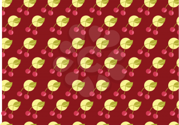 Royalty Free Clipart Image of a Cherry Background