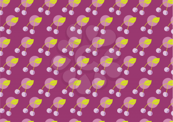 Royalty Free Clipart Image of a Cherry Background