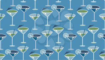Royalty Free Clipart Image of a Cocktails Background