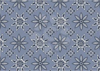Royalty Free Clipart Image of a Snowflake Pattern