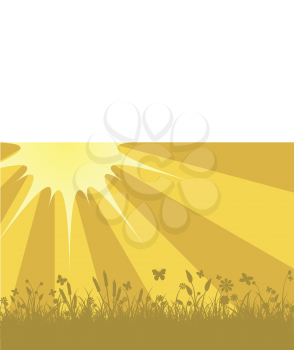 Royalty Free Clipart Image of a Meadow