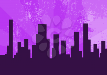 Royalty Free Clipart Image of an Illustration of a City