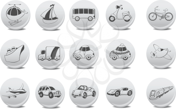 Royalty Free Clipart Image of Transportation Icons