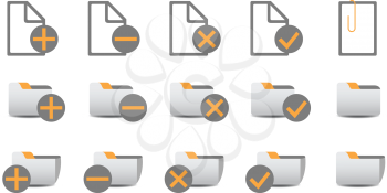Royalty Free Clipart Image of Database Icons