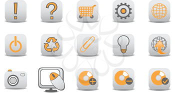 Royalty Free Clipart Image of Website Icons