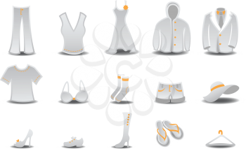Royalty Free Clipart Image of Clothing