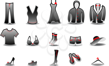 Royalty Free Clipart Image of Clothes
