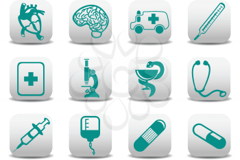 Royalty Free Clipart Image of Medical Icons