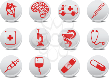 Royalty Free Clipart Image of Medicine Icons