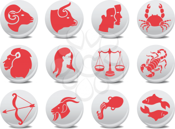 Royalty Free Clipart Image of Zodiac Icons