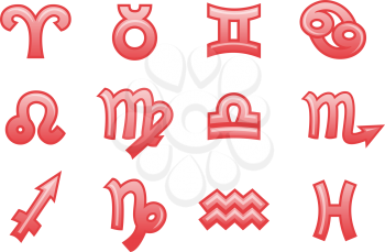 Royalty Free Clipart Image of Zodiac Icons