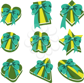 Royalty Free Clipart Image of a Bunch of Presents