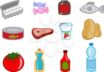 Royalty Free Clipart Image of Food Icons