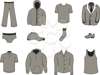 Royalty Free Clipart Image of Clothes