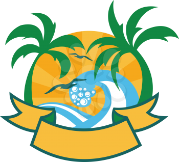 Royalty Free Clipart Image of a  Tropical Design