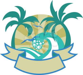 Royalty Free Clipart Image of a Tropical Design