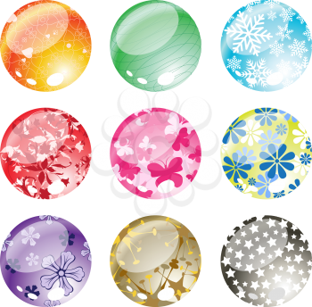 Royalty Free Clipart Image of Decorative Balls