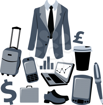 Royalty Free Clipart Image of a Businessman's Clothes
