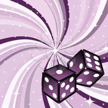 Royalty Free Clipart Image of a Dice Background