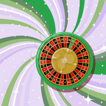 Royalty Free Clipart Image of a Casino Roulette Background