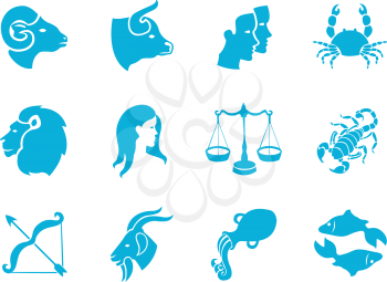 Royalty Free Clipart Image of Zodiac Signs