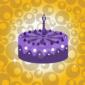 Royalty Free Clipart Image of a Birthday Cake