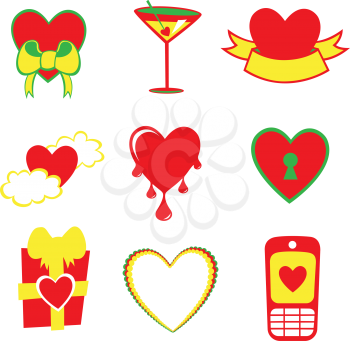 Royalty Free Clipart Image of Valentine's Day Icons