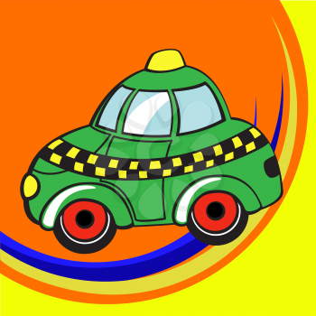Royalty Free Clipart Image of a Taxi