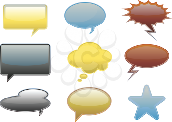 Royalty Free Clipart Image of Comic Bubbles
