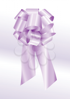 Royalty Free Clipart Image of a Purple Bow