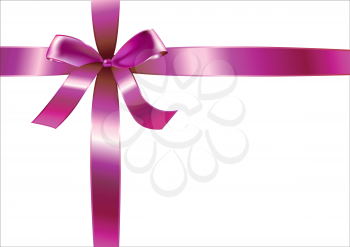 Royalty Free Clipart Image of a Bow and Ribbon