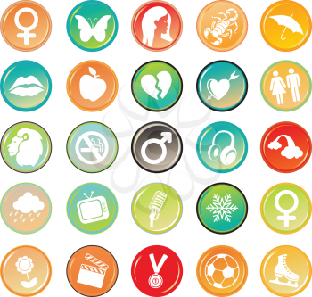 Royalty Free Clipart Image of Various Web Icons